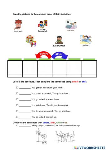 Before, After, When, As Clause