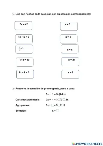 Ecuación de primer grado