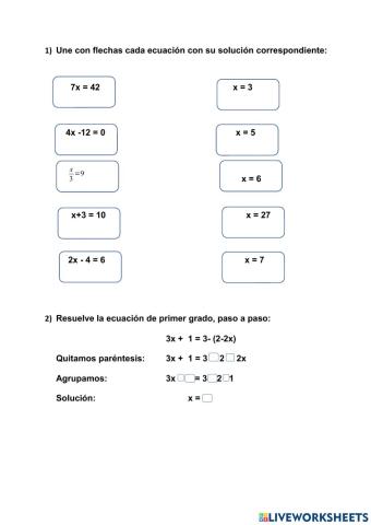 Ecuación de primer grado