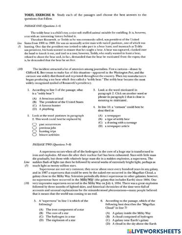 Toefl reading exercise 8