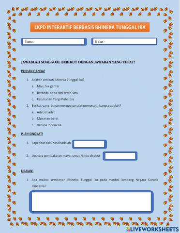 Lkpd interaktif berbbasis bhineka tunggal ika