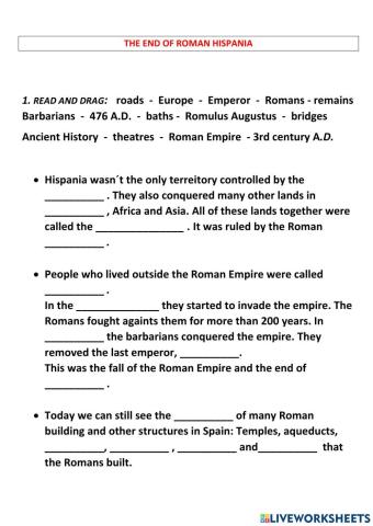 The end of the Roman Hispania