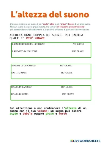 Altezza suoni