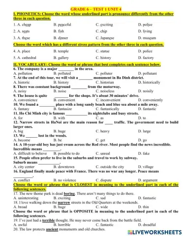 G6-test for unit 4 test 2 (tn 50c)
