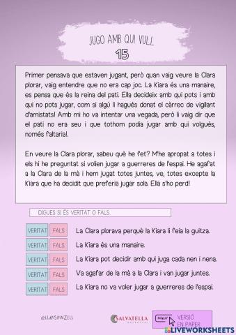 COMPRENSIÓ LECTORA 35: No manes!