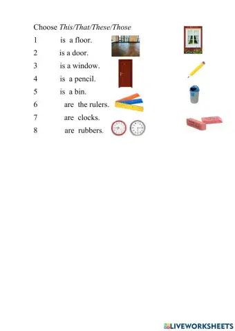 This that these those