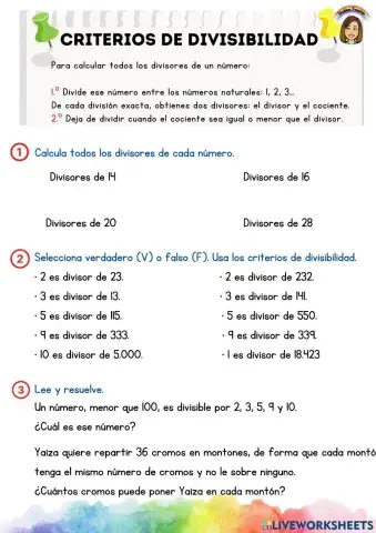 Criterios de divisibilidad