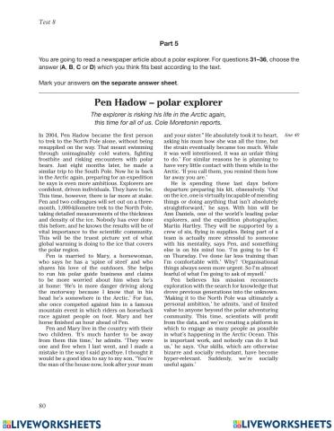 FCE Reading and Use of English Part 5