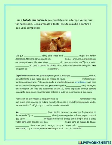 Fábula dos dois leões S. Ponte Preta