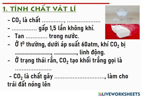 Tính chất vật lí của CO2