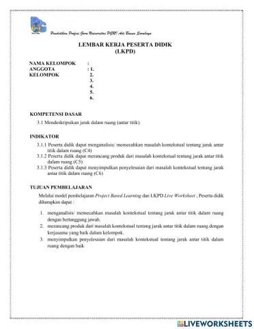 Jarak titik ke titik