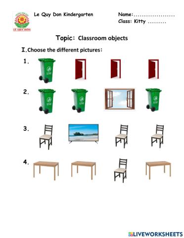 Topic: Classroom objects
