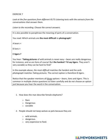 IE1, Unit 1, Listening, Exercise 7