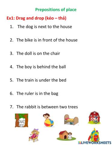 Prepositions of places