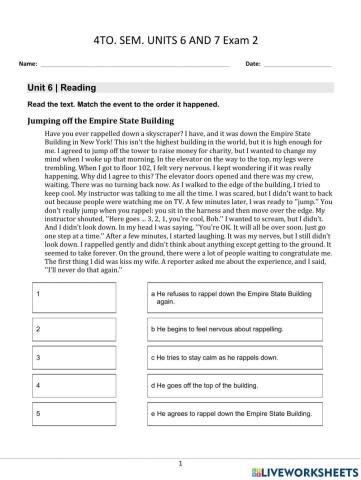 Verb patterns  and more.