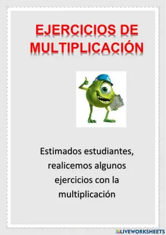Ejercicios de multiplicación