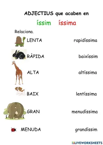 Adjectius íssim íssima