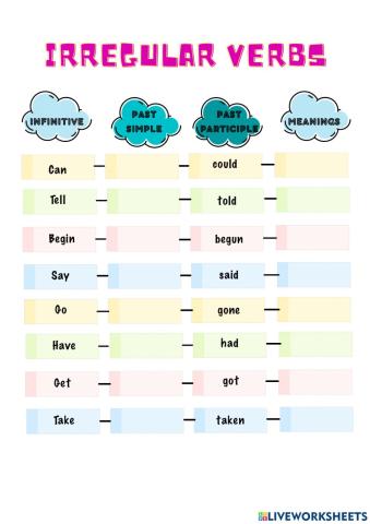 Irregular verbs