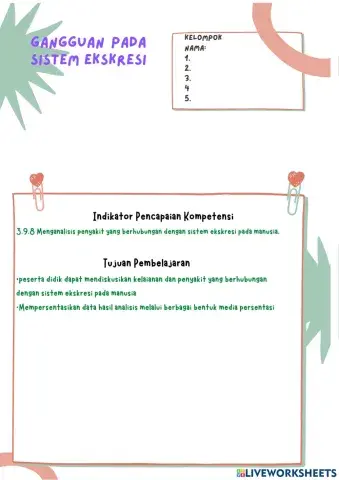 Lkpd gangguan sistem ekskresi