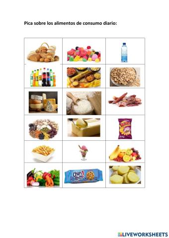 Alimentos de consumo diario