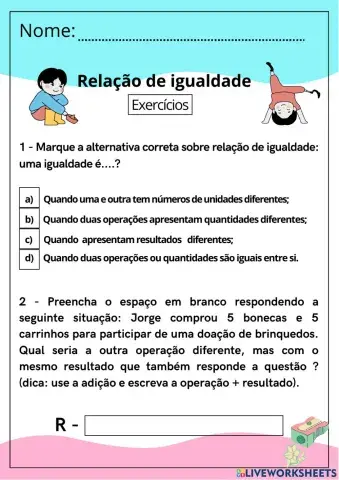 Relação de igualdade