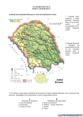 Harta geografică Botoșani