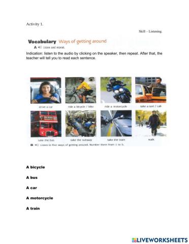 activity 1,listening