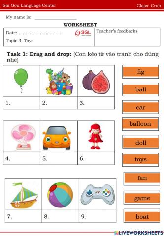 Topic 3. Toys
