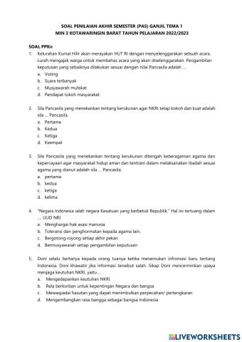 Soal PPKn