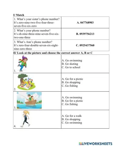 Unit 18: What’s your phone number?