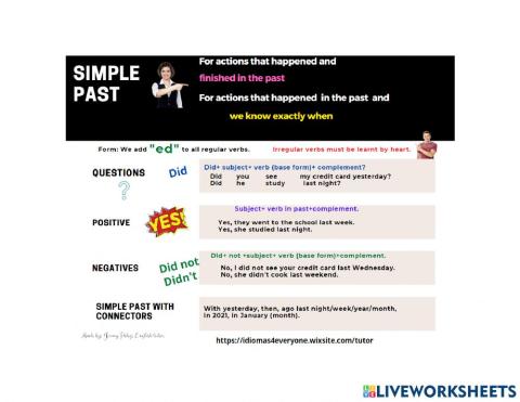 Ed endings simple past