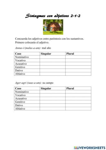 Declinación de sintagmas