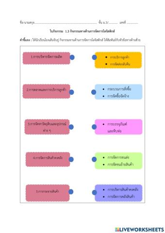 การจัดการโลจิสติกส์