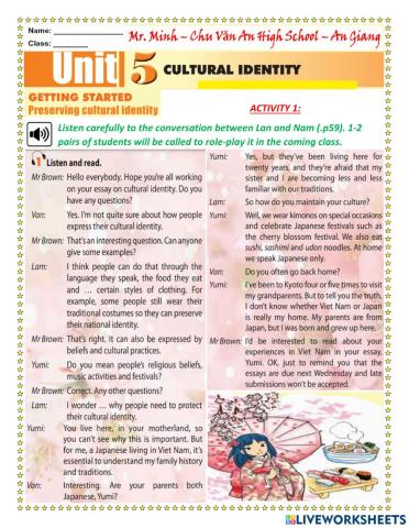 English 12 - Unit 5 - GS and Language