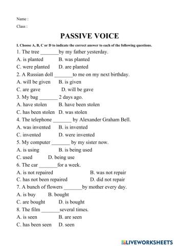 Passive voice A2
