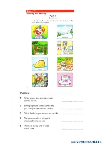 Movers (Reading and Writing)