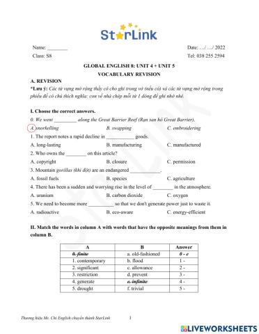 Foreign teacher-S8-Week 16-U4+5-Vocab Revision (1)