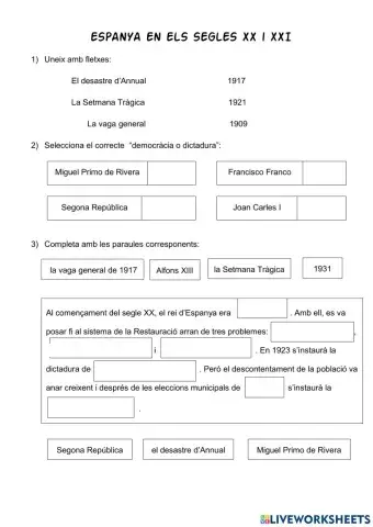 Espanya en els segles XX i XXI