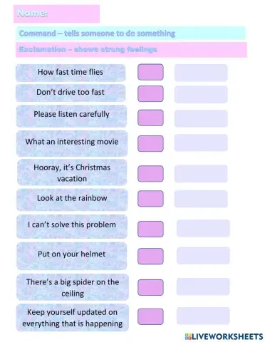 Commands and Exclamations