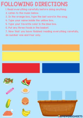 Following Directions