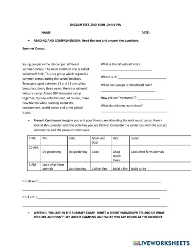 Present Continuous and clothes