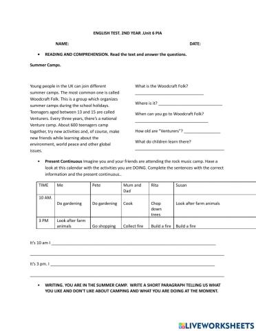 Present Continuous and clothes