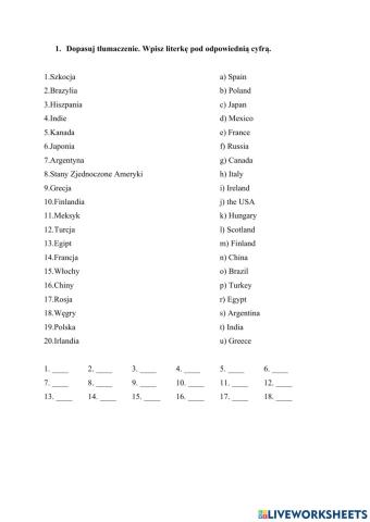 Countries - Enterprise 1 unit 1