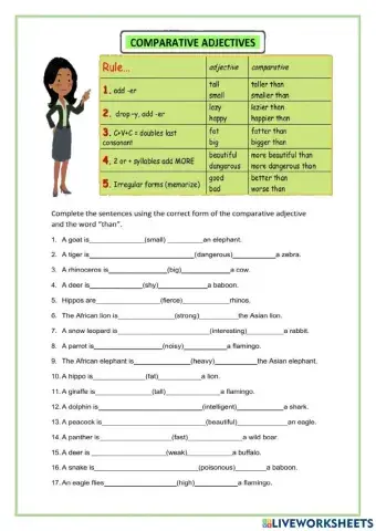 Comparative adjetives