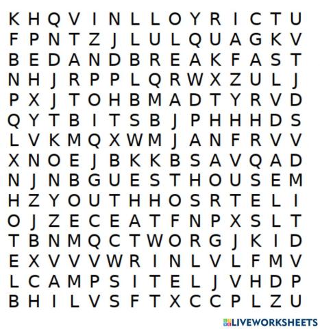 Types of accomodation