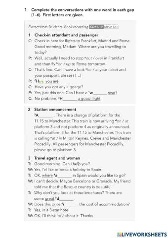 Travel conversations