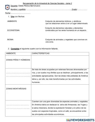 Ambientes americanos