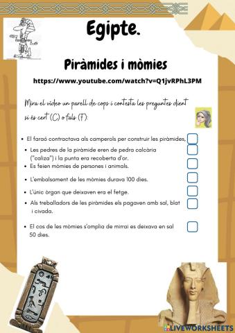 EGIPTE. Piràmides i mòmies.