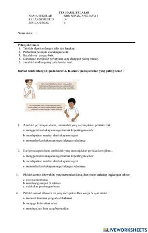 Tes hasil belajar 4