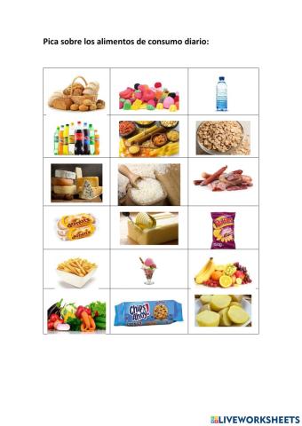 Alimentos de consumo diario